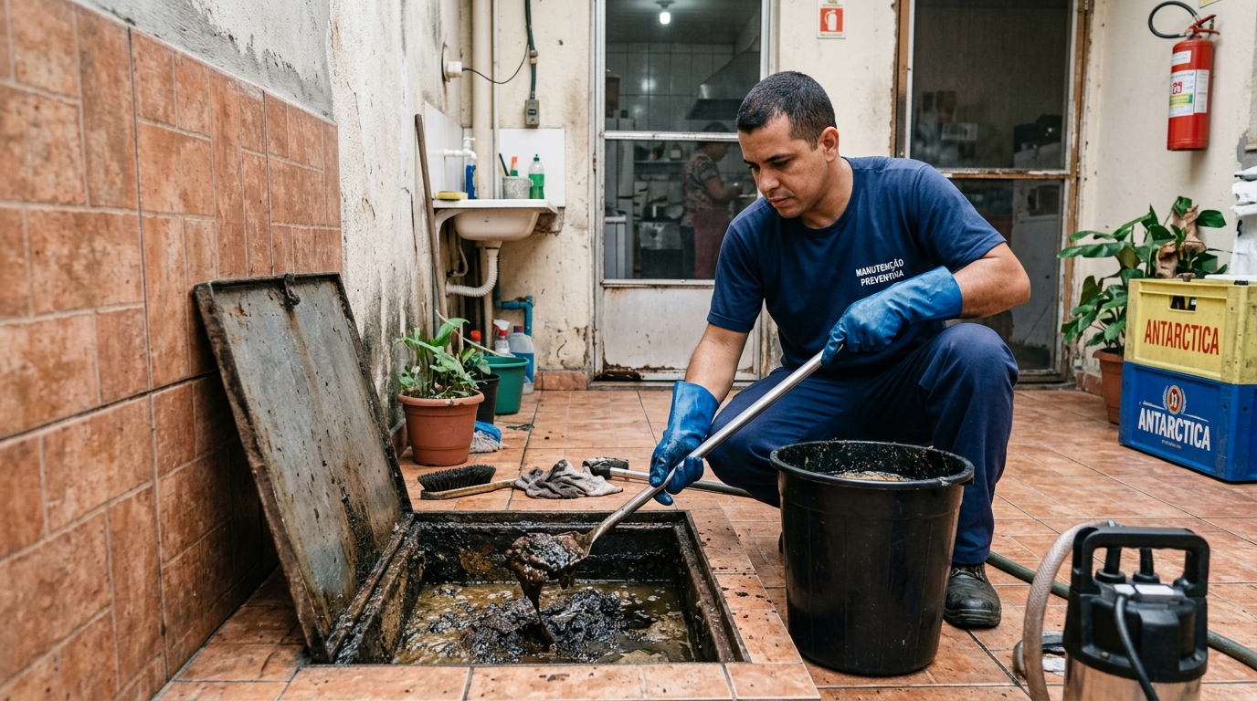 Limpeza de Caixa de Gordura perto de mim em Duque de Caxias‑RJ